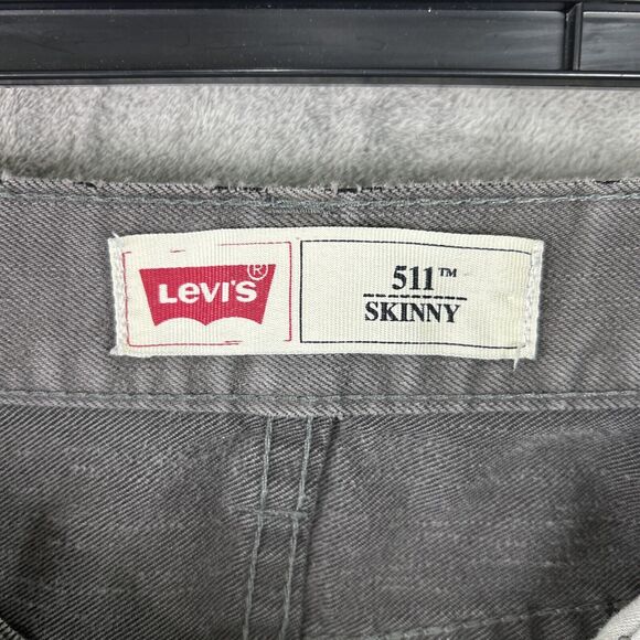 Levis 511 Slim Gray Jeans 16 Reg‎ 28 X 28 Young Men Big Boy School Classic - Picture 10 of 12